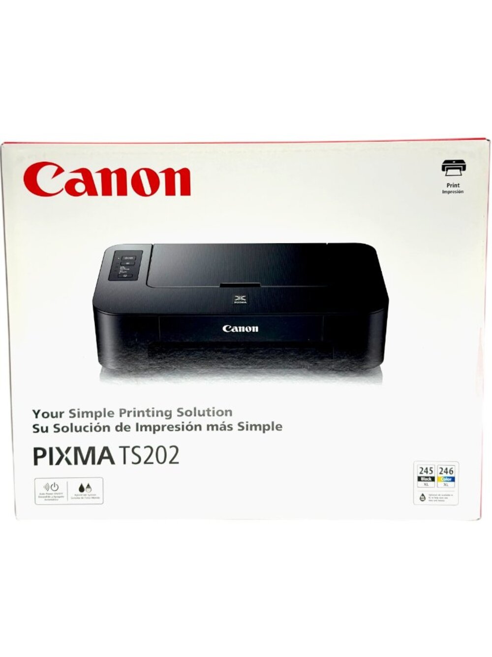 Canon PIXMA TS202 Color Inkjet Photo Printer USB 2.0 2319C002 Black Home